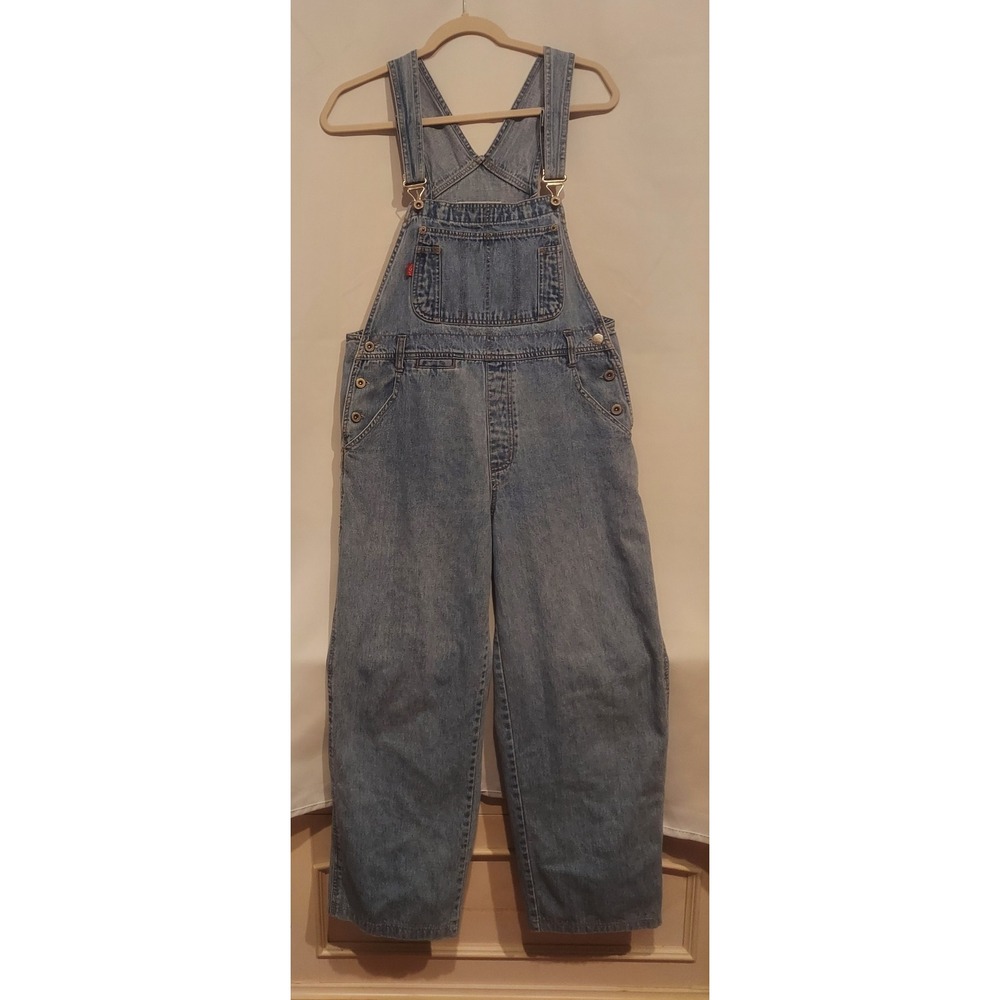 SQZ Squeeze Womens Vintage 90s Relaxed Leg Denim Bib Overalls Y2K Size Medium